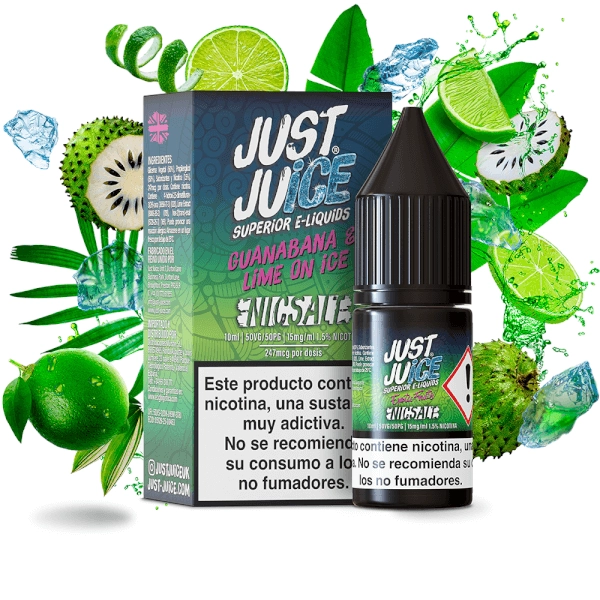 Just Juice Nic Salts Exotic Fruits Guanabana & Lime On Ice 10ml